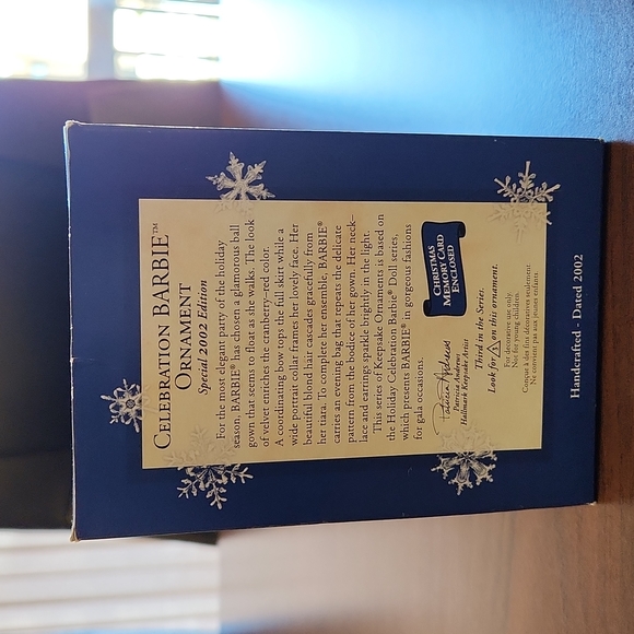 Hallmark Celebration Barbie ornament Special 2002 Edition. - Picture 2 of 5